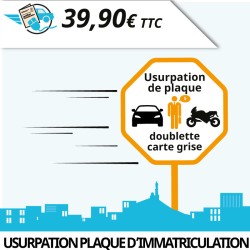 Changement d'immatriculation suite à usurpation de plaque (doublette).